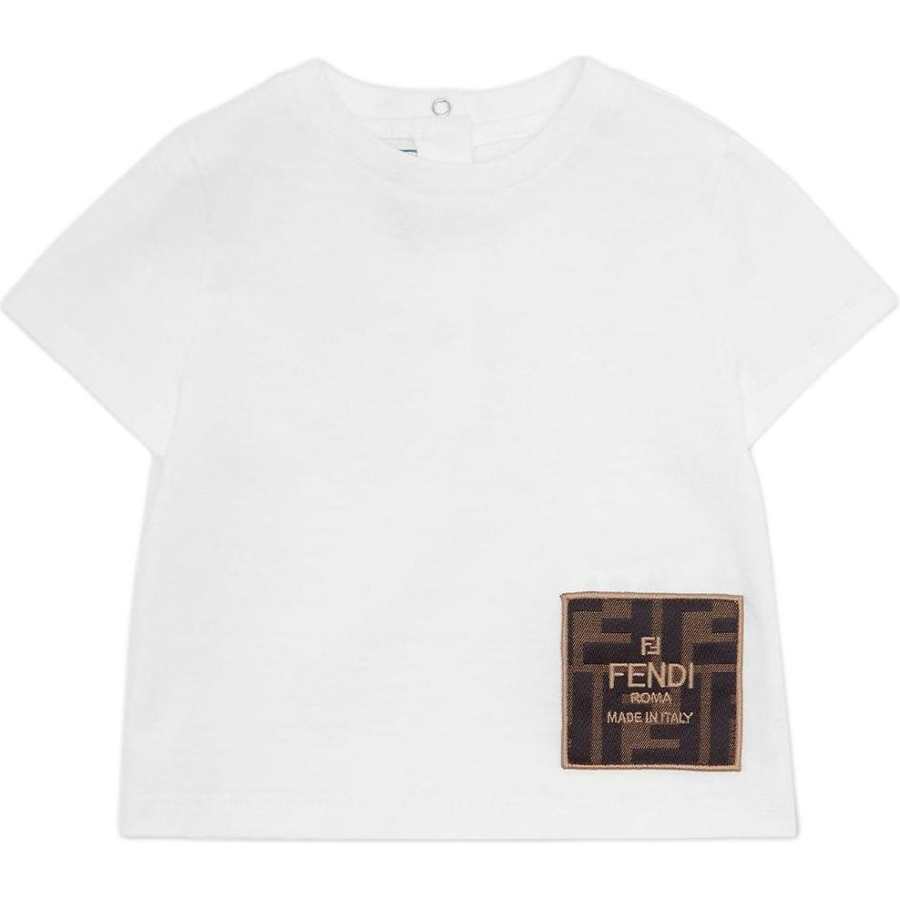 FENDI Baby T Shirts Crew Neck Moderate