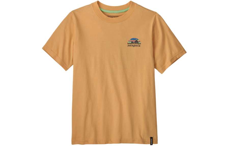 Patagonia T Shirt Kids' Apparel Skyline Stencil T Shirt Sandy Melon Kids'