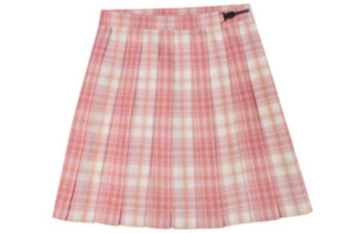 SNBL Uniforms Women's Pink Moderate Short Pleated Skirt
