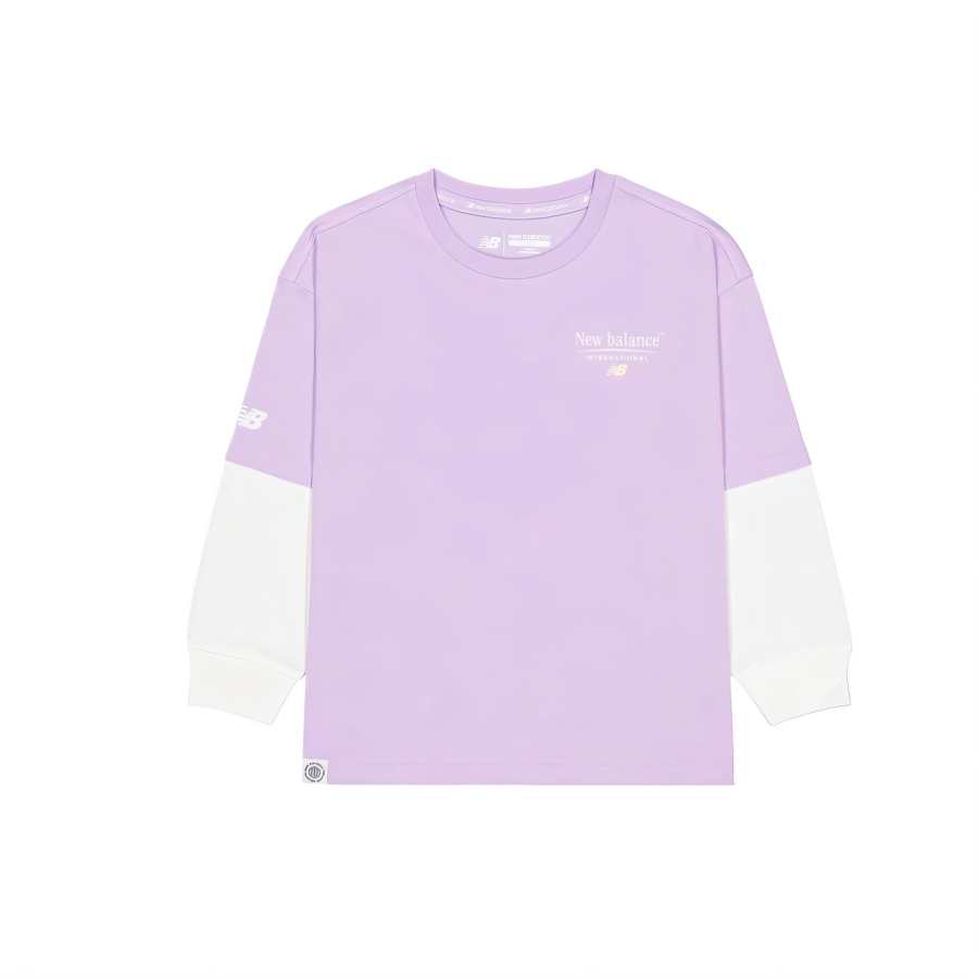 New Balance New Balance Sweatshirt Purple Children Aged 3 7 Years Old