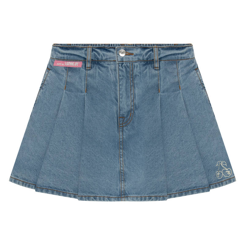 Aape Denim Short Skirts Women's Blue