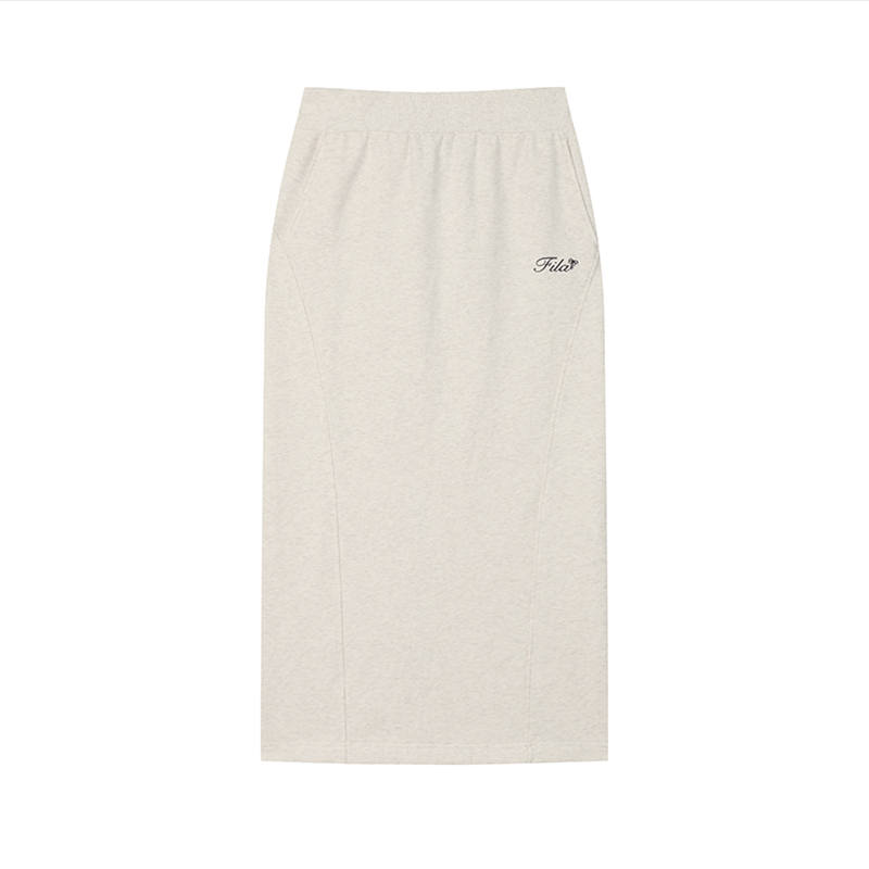 FILA Casual Long Skirts Women's Cheese Heather Gray Moderate Long Other