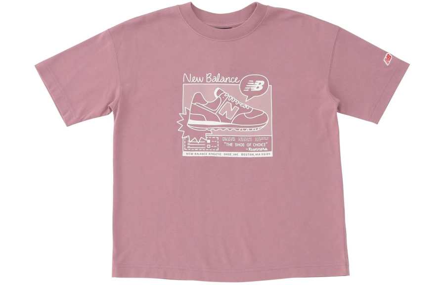 New Balance New Balance T Shirt Rose Red Teenagers