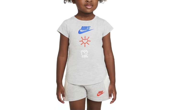 Nike Nike T Shirt Love Icon Stack Tee Gray Infant And Toddler