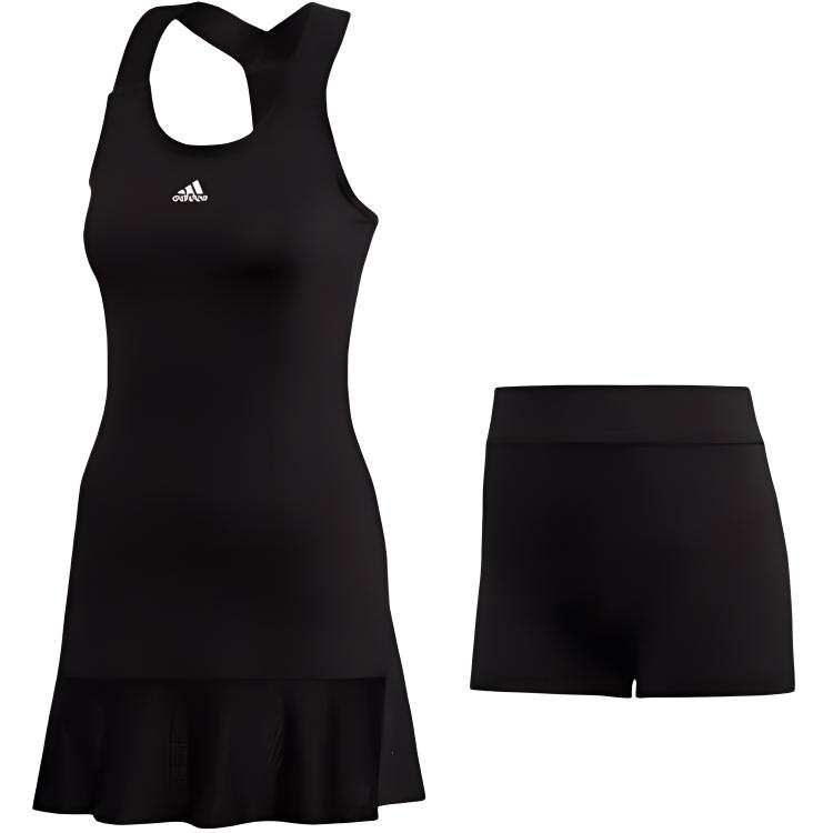 Adidas Adidas Two Piece Skirt Sets Women's Black U Neck Moderate Short