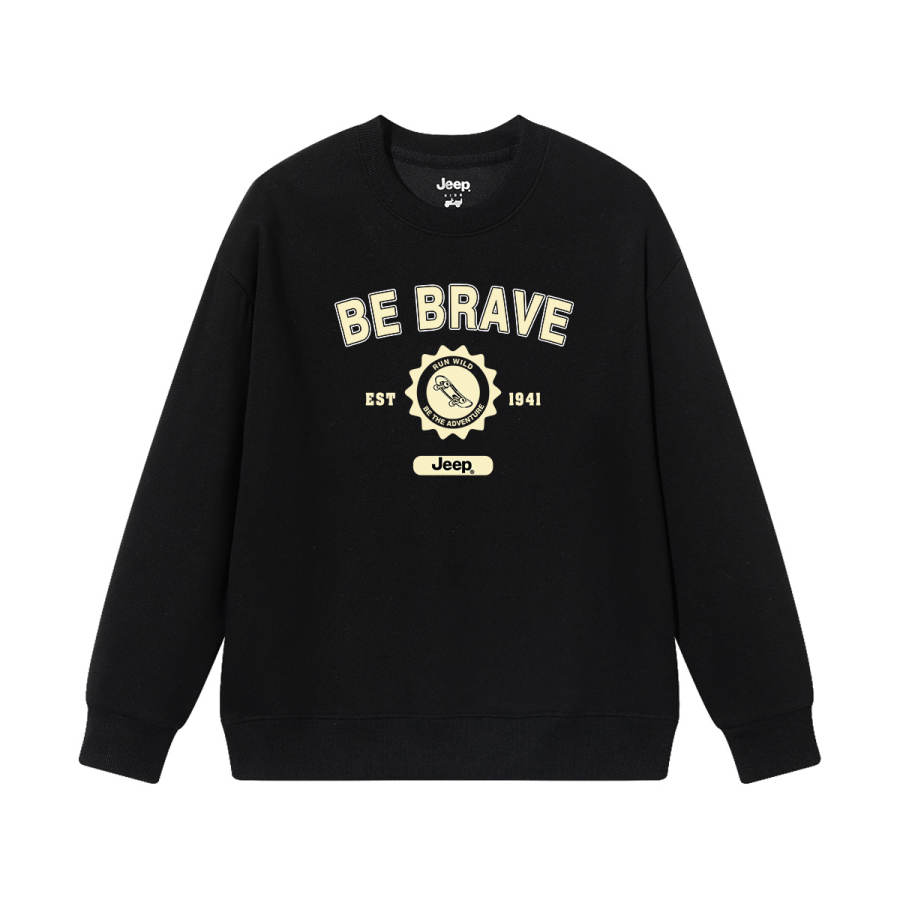 Jeep Grade School Sweatshirts Crew Neck Thickened