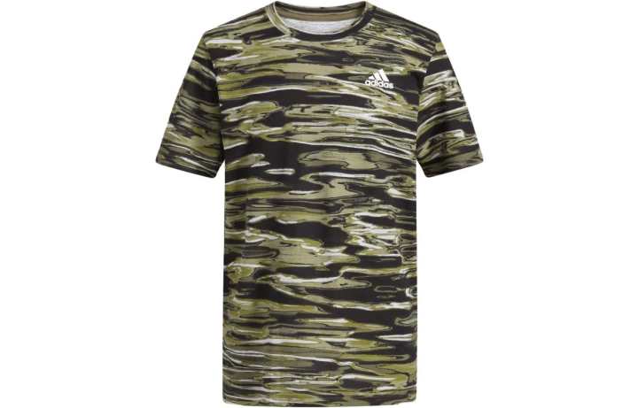 Adidas Adidas Kids' Apparel Aop Liquid Camo Ss Tee T Shirt Kids' Olive