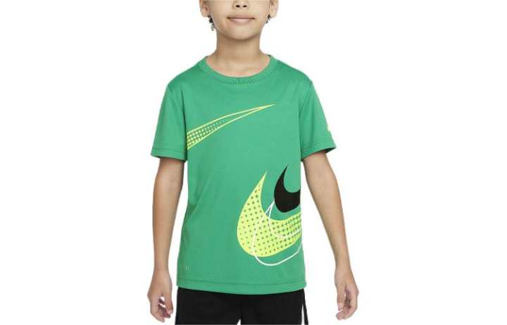Nike Nike T Shirt Dri FIT Swoosh Stadium Green Kids'