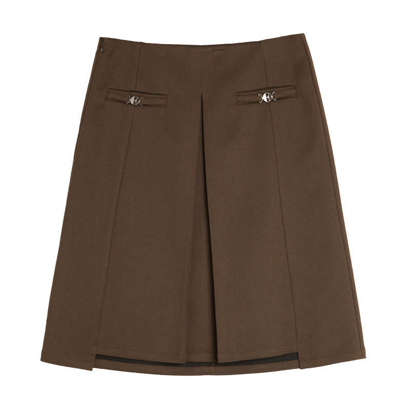 ELLE Casual Short Skirts Women's Coffee