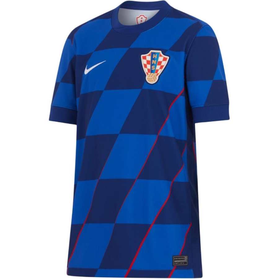 Nike Nike Croatia 2024/25 Stadium Away T Shirt Royal Blue Teenagers