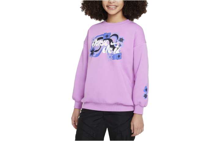 Nike Nike Kids' Apparel Oversized Crew Neck Sweatshirt Kids' Fuchsia
