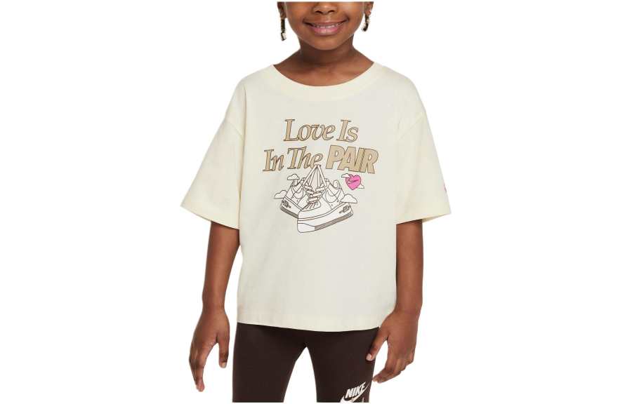 Nike Nike T Shirt Sweet Swoosh Ecru Infant And Toddler