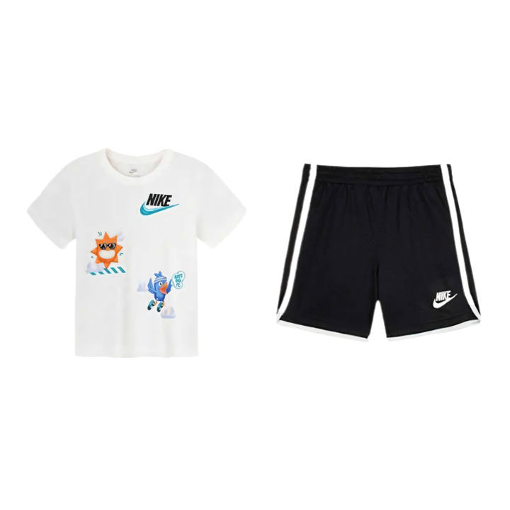 Nike Nike Casual Sportswear Dri Fit Just Believe 2 Piece Set Black White Infant And Toddler