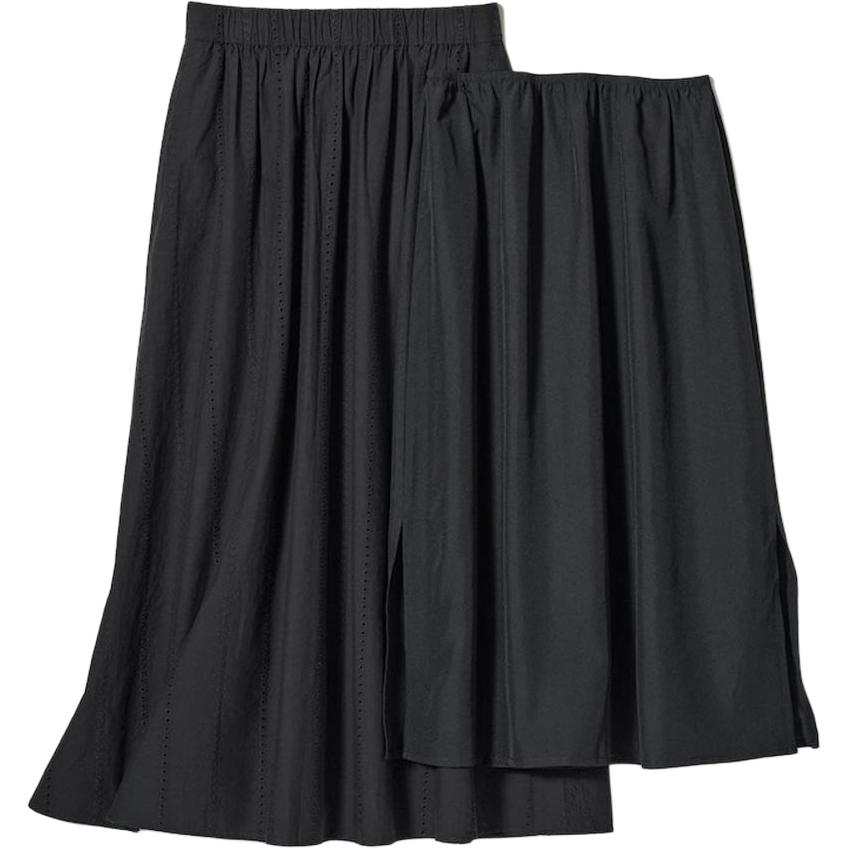UNIQLO Casual Long Skirt Women's Black