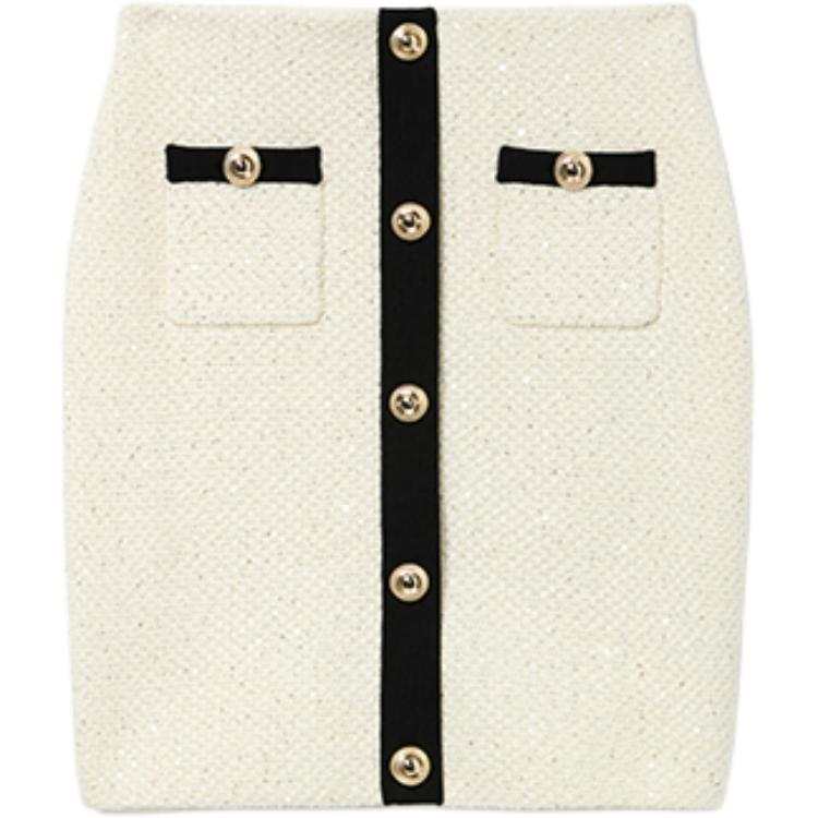 Self-portrait Self portrait Casual Short Skirts Women's White & Black