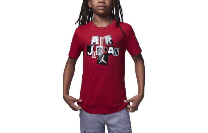 Jordan Jordan T Shirt Kids' Apparel Air Cutout Tee Gym Red Kids'