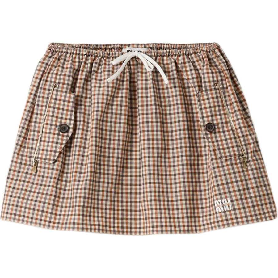 MIU MIU MIU MIU Gingham check Mini Skirt