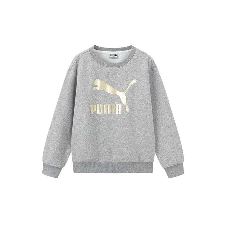 PUMA Sweatshirt SportstyleCLASSICS BIG LOGO CREW FL Light Heather Gray Kids'
