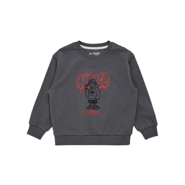 New Balance New Balance Sweatshirt Charcoal Children Aged 3 7 Years Old