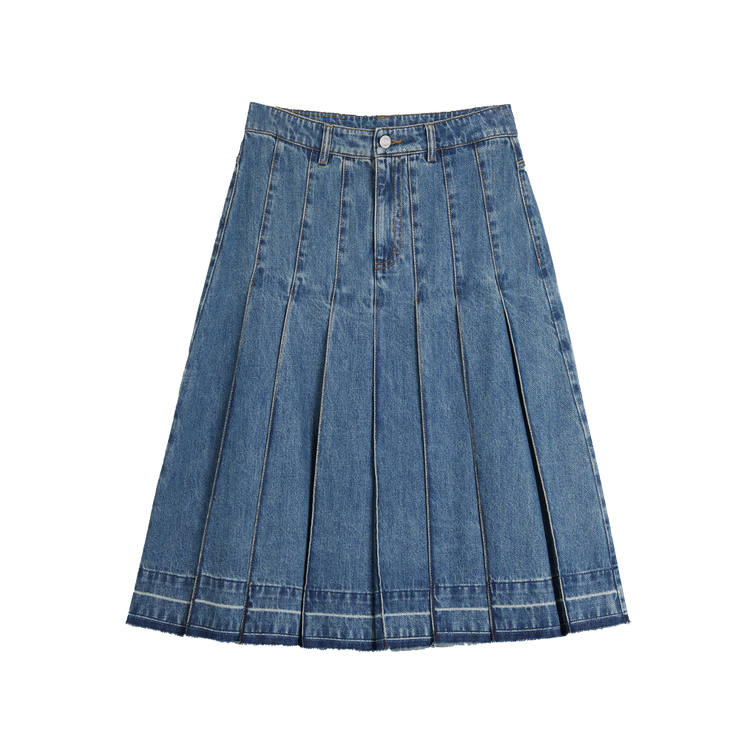 ELLE Casual Short Skirts Women's Denim Blue