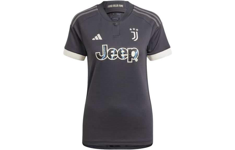 Adidas Adidas Juventus Soccer Jerseys Women's Dark Gray Baseball Collar Moderate