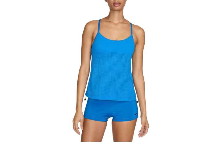 Nike Nike Essential Women's Layered Tankini Top Two Piece Swimsuit Women's Blue