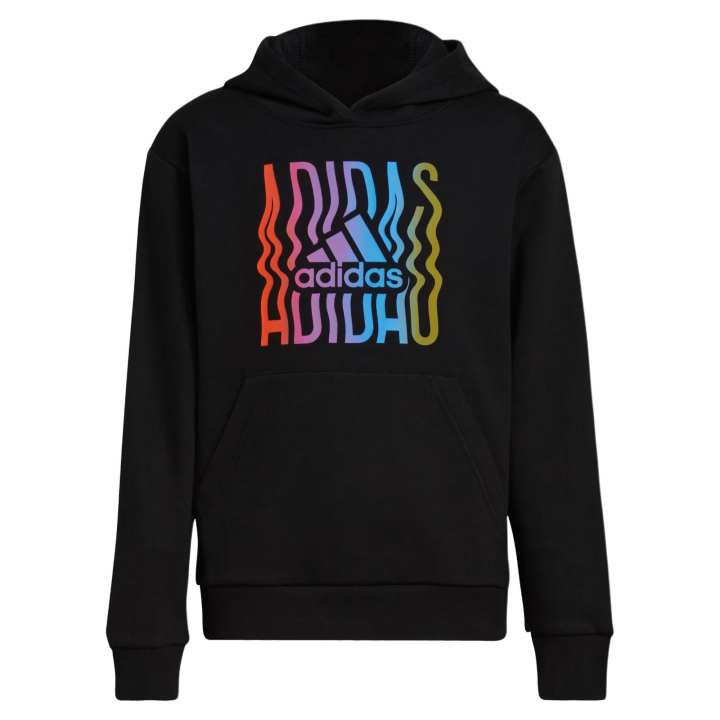 Adidas Adidas GAME on GRAPHIC FLEECE PULLOVER HOODIE Sweatshirt Black Teenagers