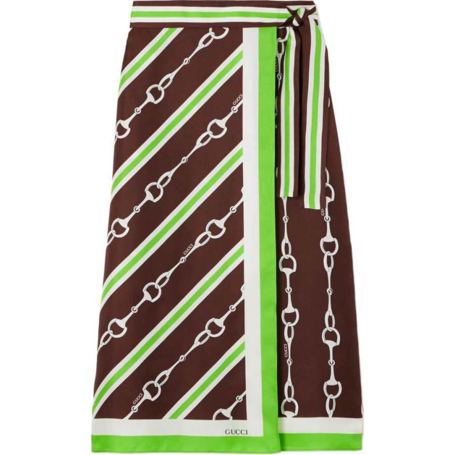 GUCCI Casual Long Skirt Women's Brown