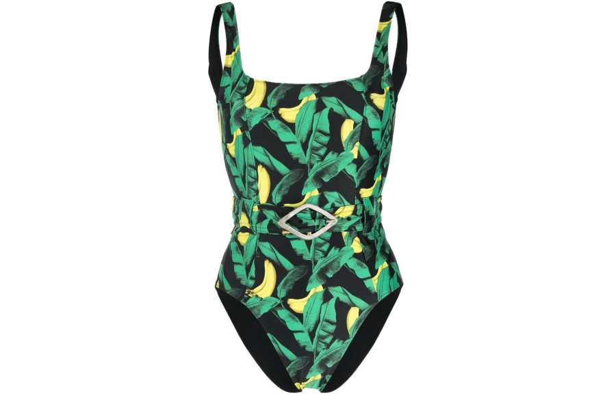 GANNI One Piece Swimsuits Women's Green Triangle One Piece Swimsuit