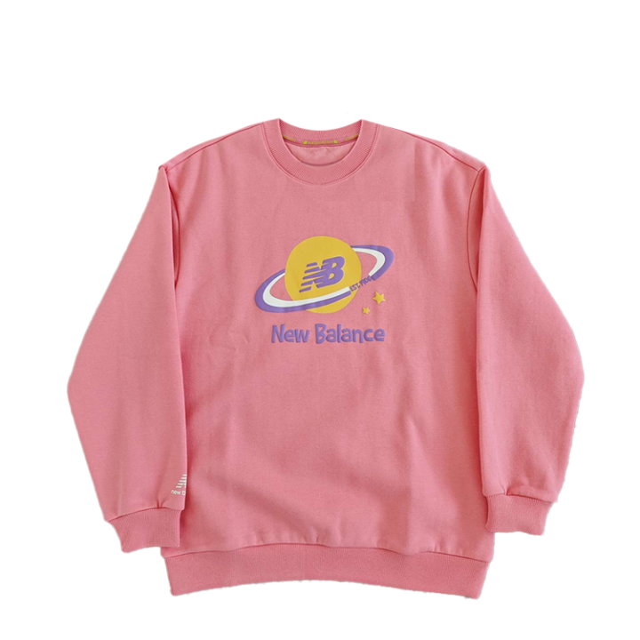 New Balance New Balance Sweatshirt Sports Life Collection Soft And Comfortable, Skin Friendly, Versatile Fleece Lined Pink