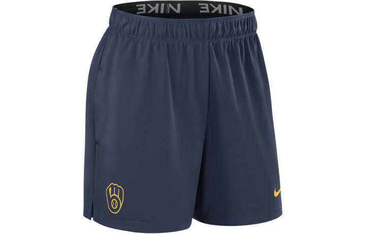 Nike Nike Milwaukee Brewers Authentic Collection Practice Sports Shorts Women's Marine Blue