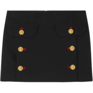 VERSACE Medusa Head Button Mid Rise Mini Skirt