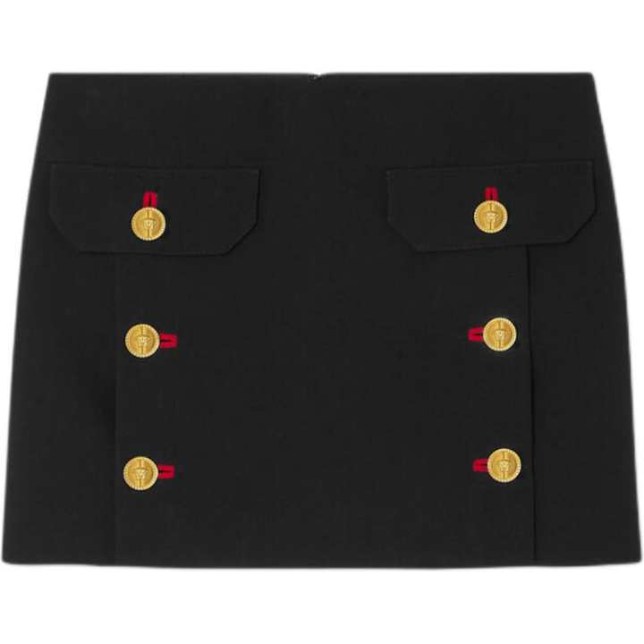 VERSACE VERSACE Medusa Head Button Mid Rise Mini Skirt