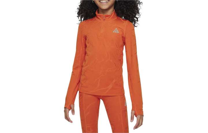 Nike Nike Sweatshirt Kids' Apparel 1/4 Zip Long Sleeve Top Orange Kids'