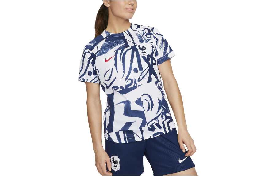 Nike Nike France National Team Soccer Jerseys Women's White Crew Neck Moderate