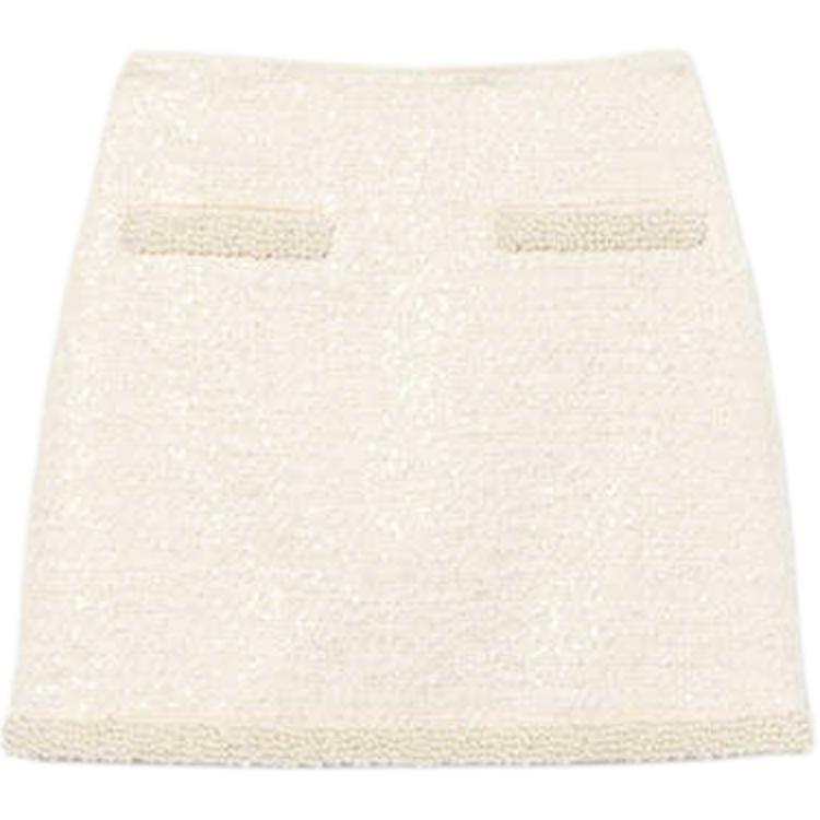 Self-portrait Self portrait Casual Short Skirts Women's Ivory White