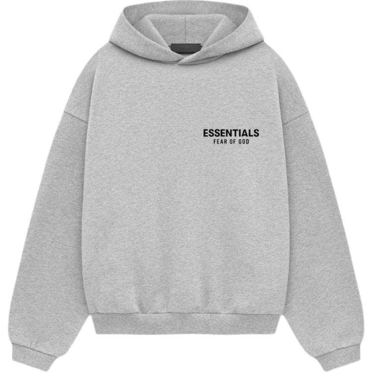 Fear Of God Essentials Sweatshirt Fleece Hoodie Light Mist Gray/LIGHT HEATHER GRAY Kids'