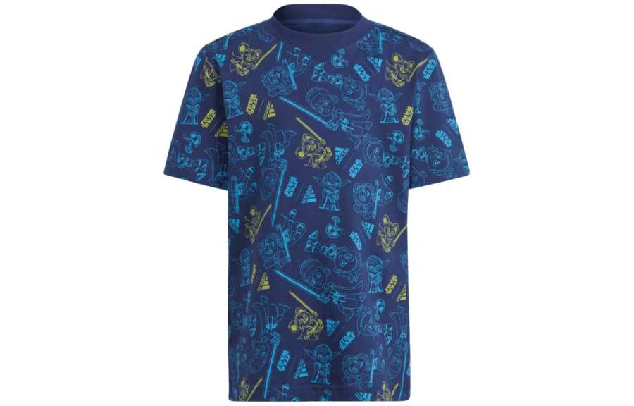 Adidas Adidas T Shirt Kids' Apparel Star Wars Young Jedi Tee Dark Blue Kids'