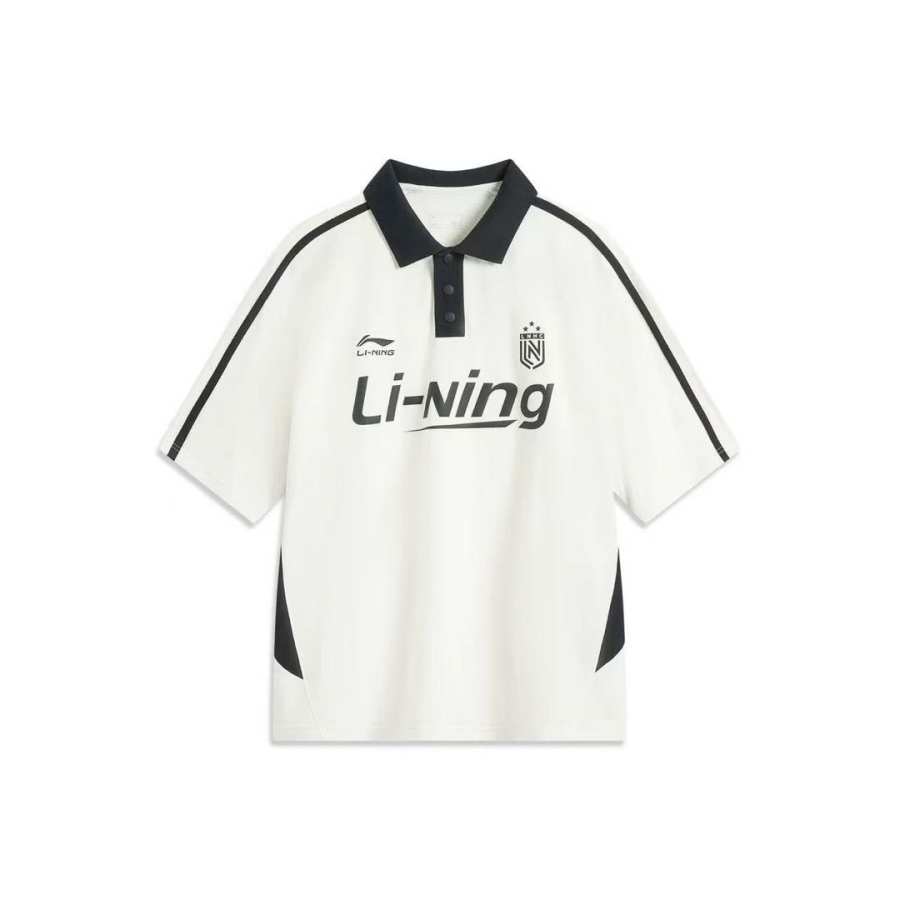 Li-Ning Li Ning Sports Life Collection Polo Shirt Unisex Ivory
