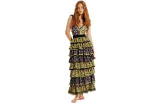 Visual Mood Swim Dresses & Skirts Women's Black Green Floral Skirt Two Piece Swimsuit
