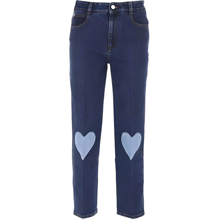 Stella McCartney Jeans Women's Blue Moderate Straight Fit Pants