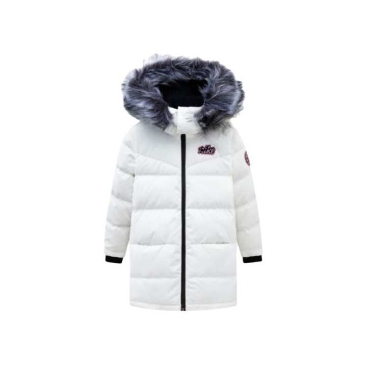 Nike Nike Down Jacket Comfortable Fleece Lined Casual Windproof Mid Length Thermal Duck Down Cotton Candy