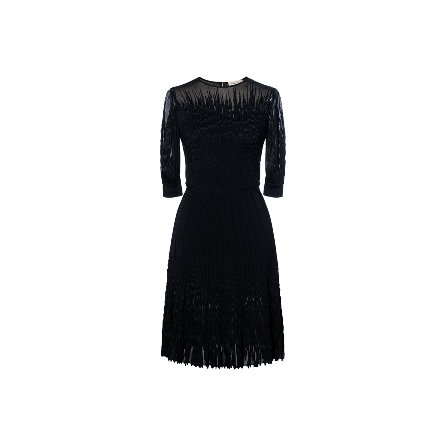 Alexander McQueen Short Sleeved Dress Women's Black
