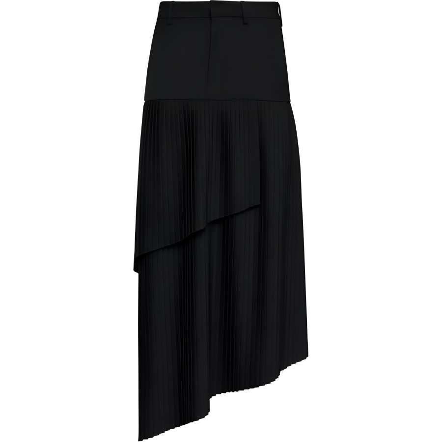 MM6 Maison Margiela asymmetric fluid gabardine maxi skirt