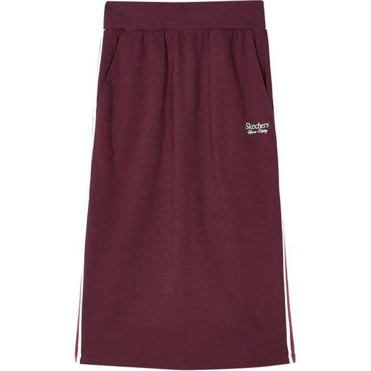 Skechers AW24 Casual Long Skirt Women's Burgundy