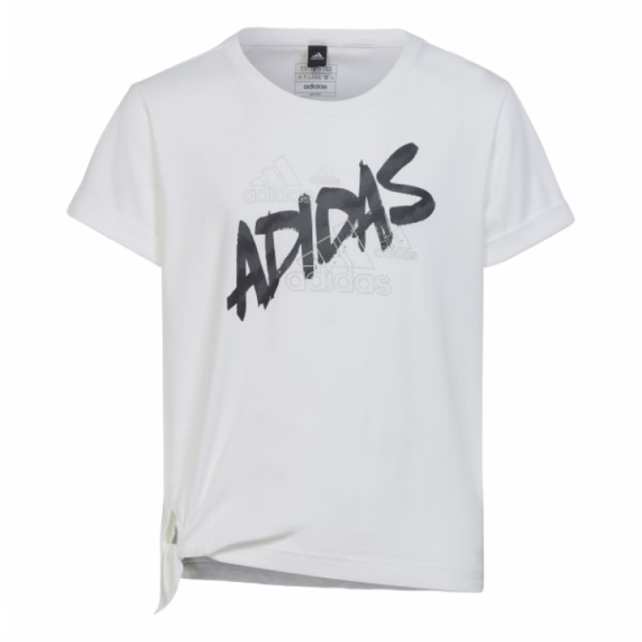 Adidas Adidas Dance T Shirt White/Silver Metal Teenagers