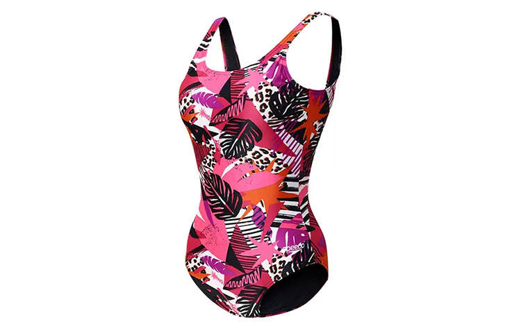 Speedo One Piece Swimsuits Women's Multicolor Triangle One Piece Swimsuit