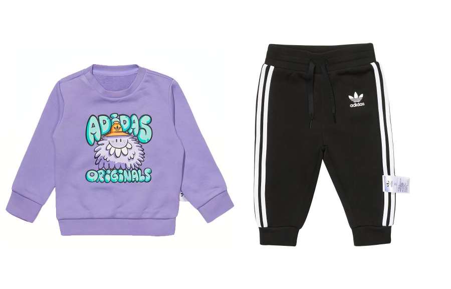 Adidas Originals Casual Sportswear Kevin Lyons Purple+Black Kids'