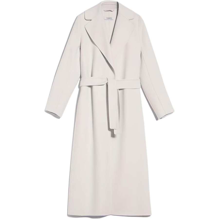 MaxMara Poldo Collection Wool Robe Style Coat Women's Milk