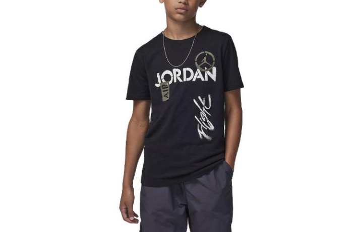 Jordan Jordan Air 4 Flight Fleet Tee T Shirt Black Kids'